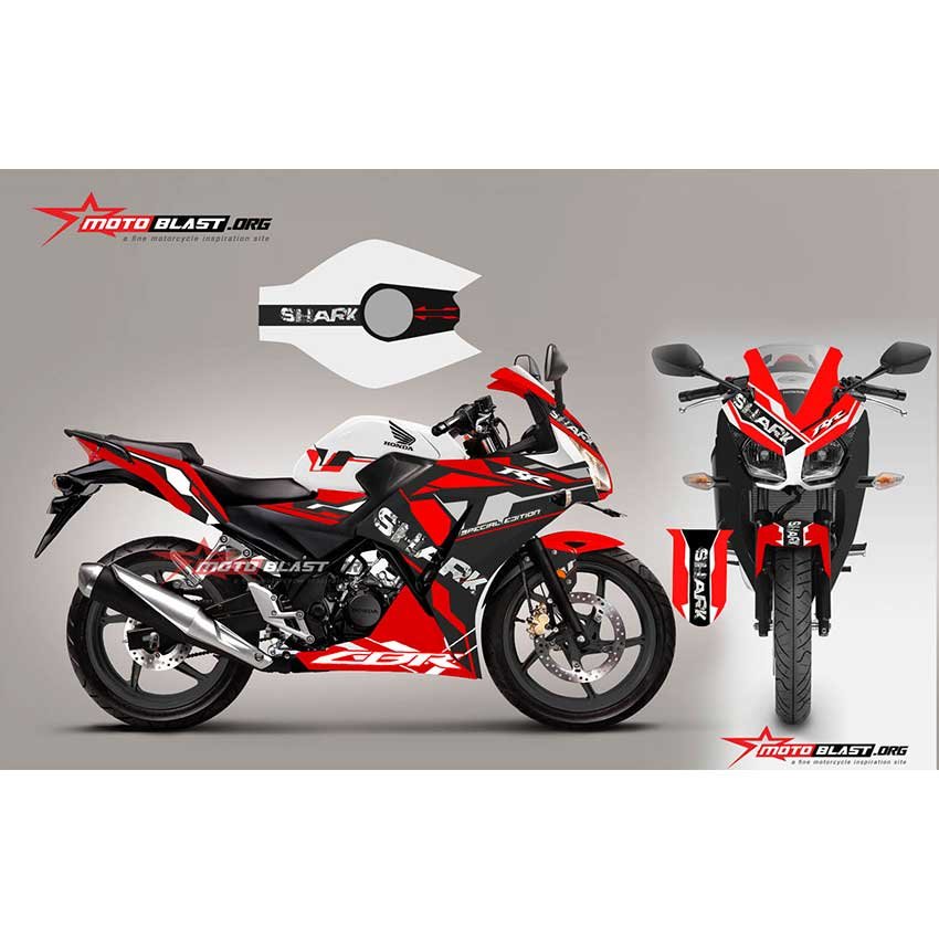 Decal Stiker Honda CBR150R Lokal RWB SHARK - Gambar 2