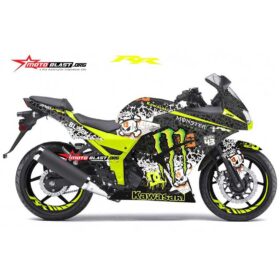 Decal Stiker Kawasaki Ninja 250R Karbu Black Monster Drift