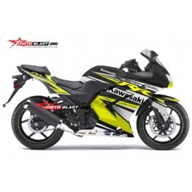 Decal Stiker Kawasaki Ninja 250R Karbu Black Yellow Graphic