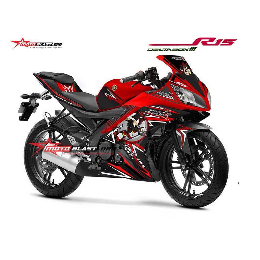 Decal Stiker Yamaha YZF R15 RED SHADOWH HEDGEHOG