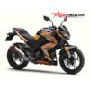 Decal Stiker Kawasaki Z250 Black Orange Slash