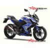Decal Stiker Kawasaki Z250 White Blue Slash