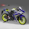 Decal Stiker Yamaha R25 Blue Sporty