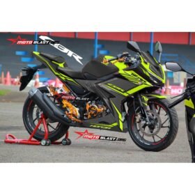 Decal Stiker Honda All New CBR150R Black Green Carbon