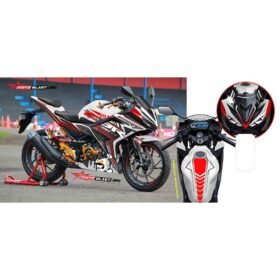Decal Stiker Honda All New CBR150R  White Slash