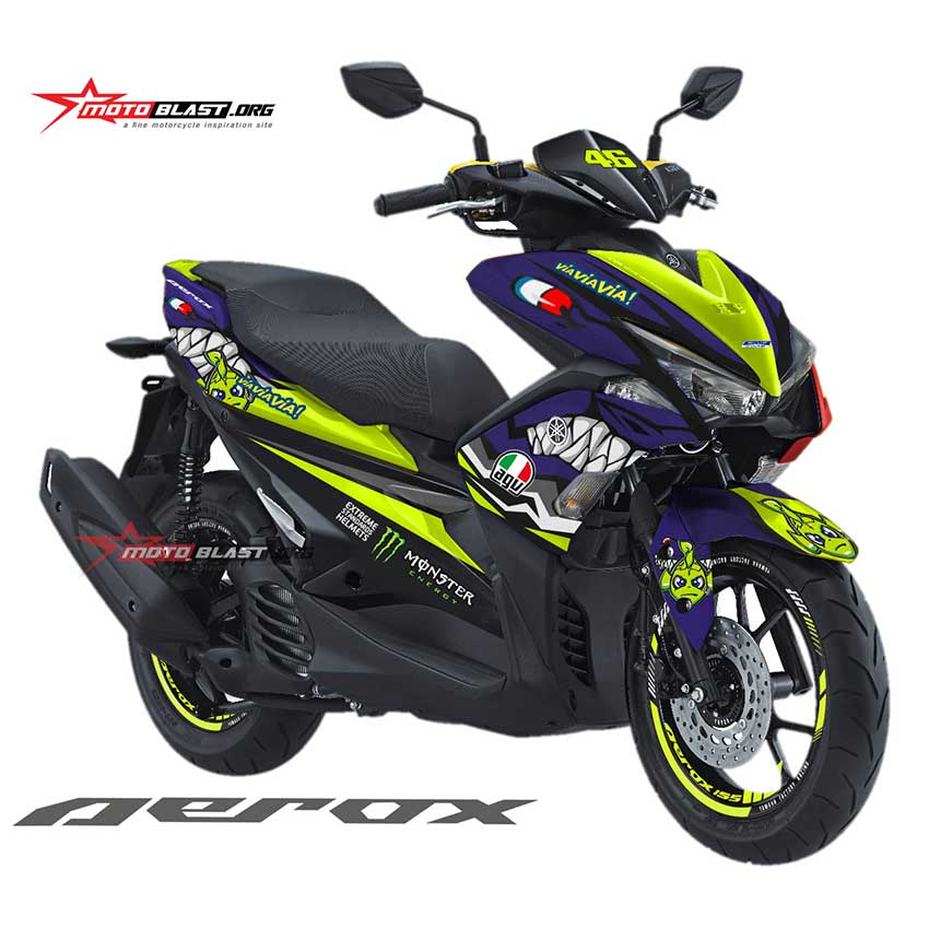 Decal Stiker Aerox  155  AGV Pista Shark Motoblast iD