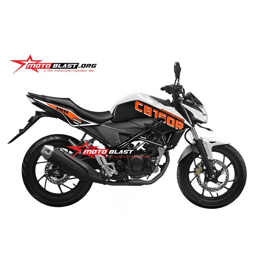 Decal Stiker Honda New CB150 White Duke