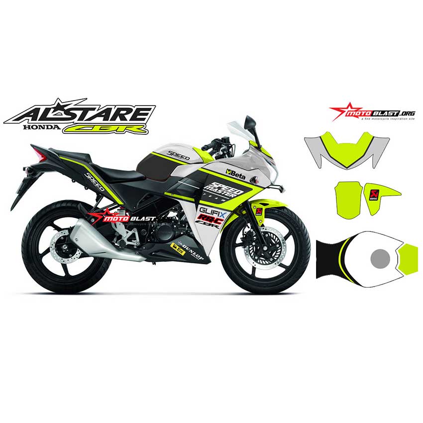 Decal Stiker  Honda CBR150R  Thailand White Greenlime New 