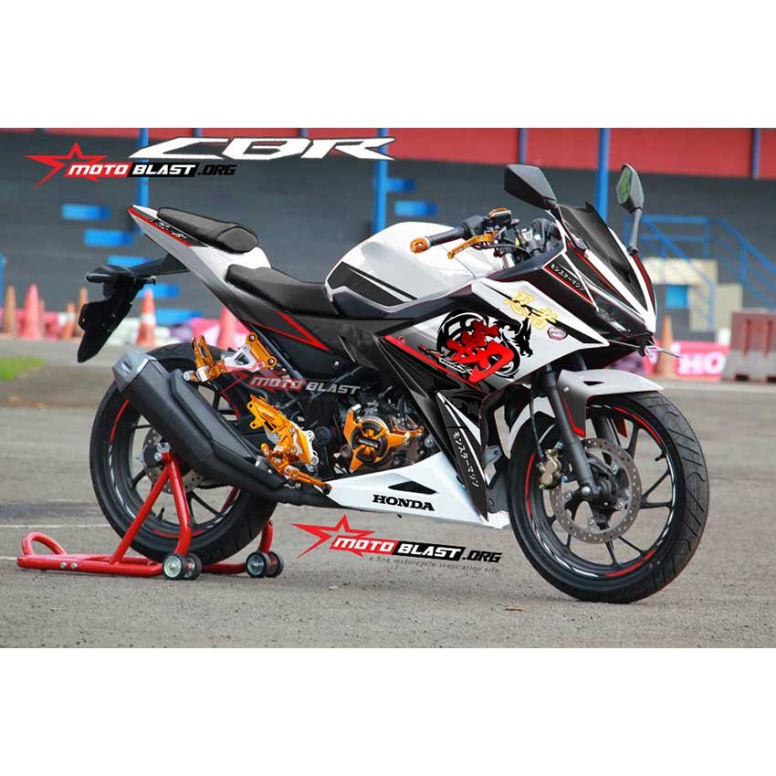 Decal Stiker Honda All New CBR150R White Kanji Dragon