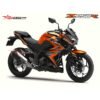 Decal Stiker Kawasaki Z250 KTM Orange Thunder