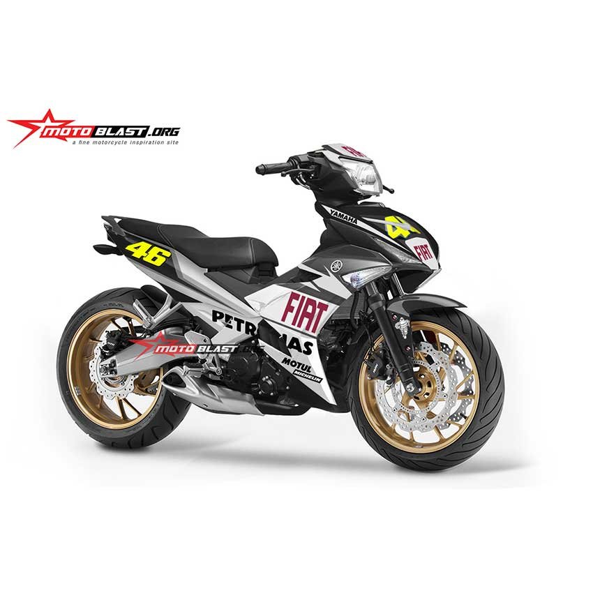 Decal Stiker Yamaha MX King 150 Black FIAT