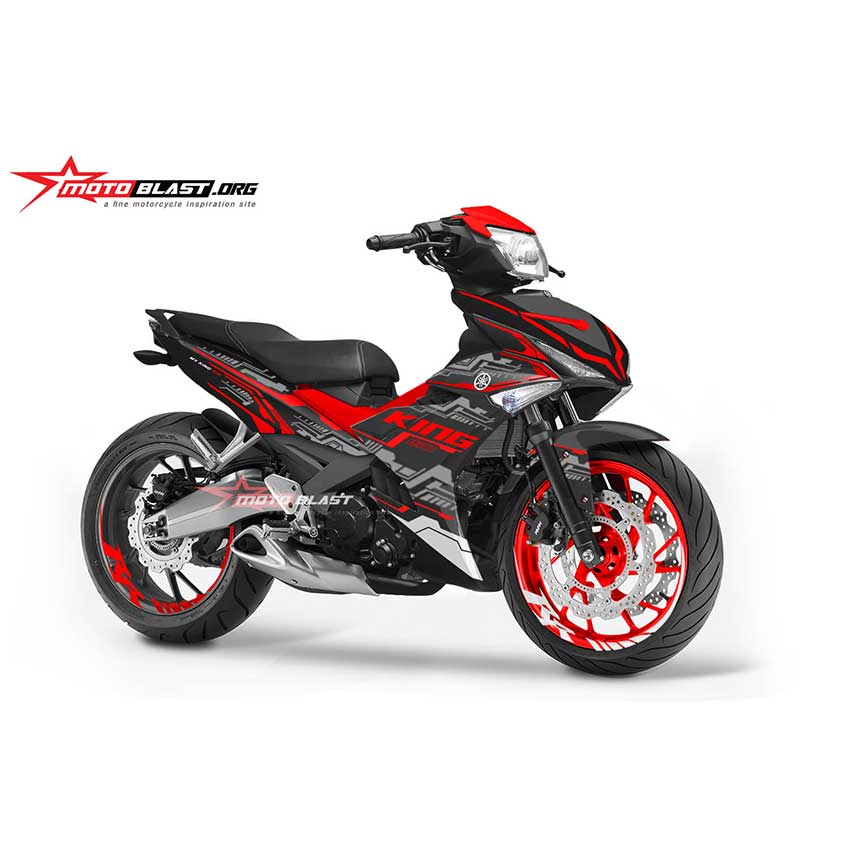 Decal Stiker  Yamaha MX King 150 Black Red HiTech 