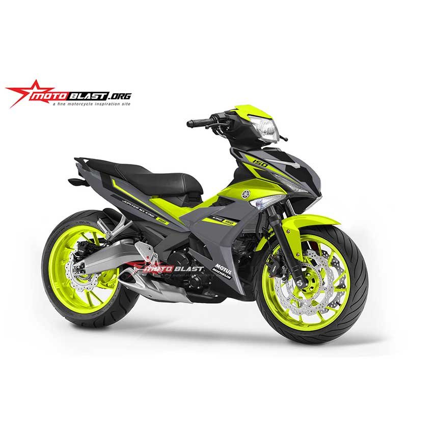 Decal Stiker Yamaha MX King 150 Silver Yellow Elegant - Gambar 2