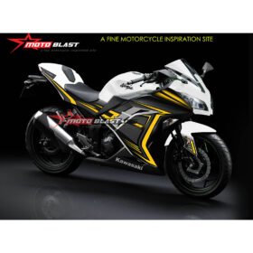 Decal Stiker Kawasaki Ninja 250 Fi White Super Carbon