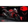 Decal Stiker Kawasaki Ninja 250 Fi Red Kanji Dragon