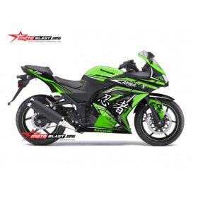 Decal Stiker Kawasaki Ninja 250R Karbu Green Kanji Dragon