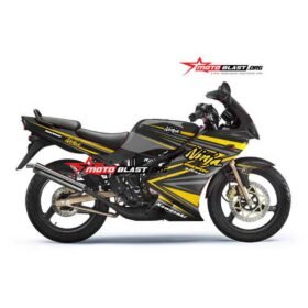 Decal Stiker Kawasaki Ninja 150 RR Black Slash