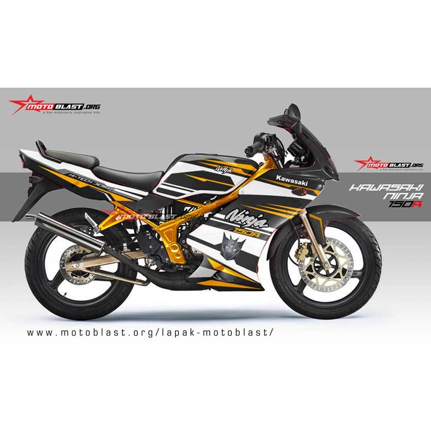 Decal Stiker Kawasaki Ninja 150 RR Black HiTech - Gambar 2