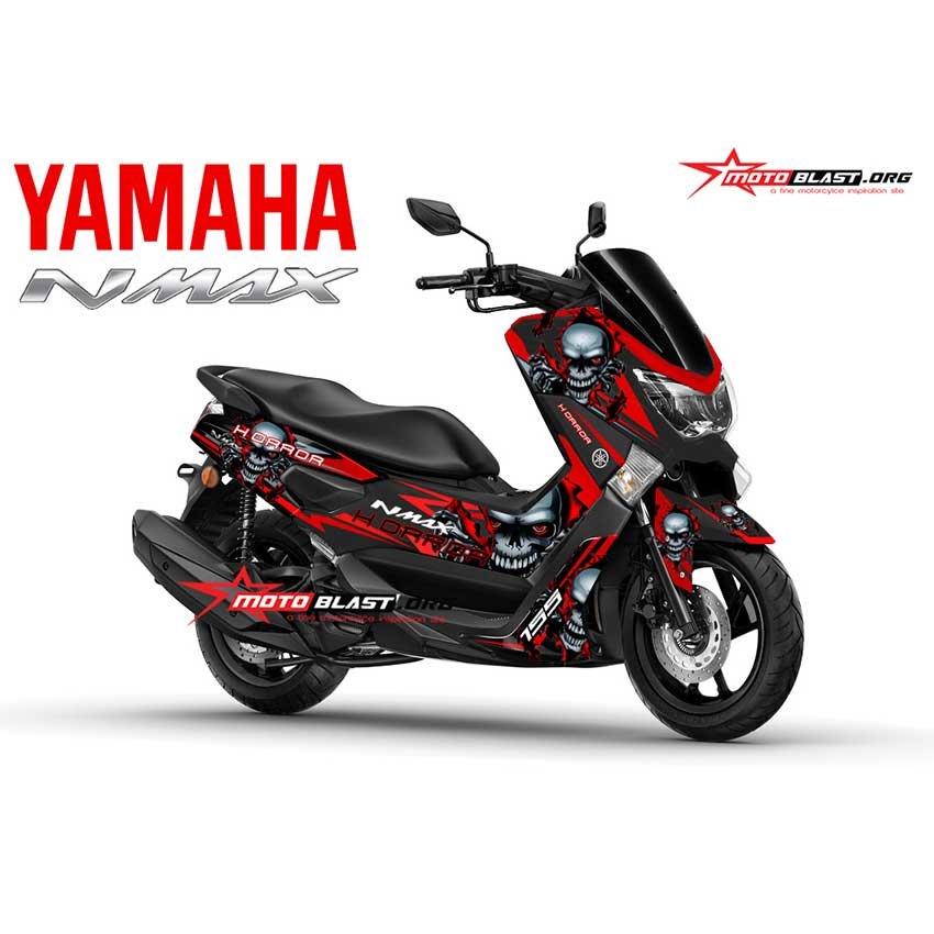 Decal Stiker Yamaha NMAX Skull - Gambar 3