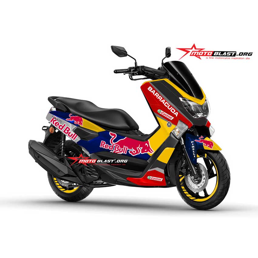 30 Ide Stiker Buat Motor Beat New Red Bull Sticker  Fans