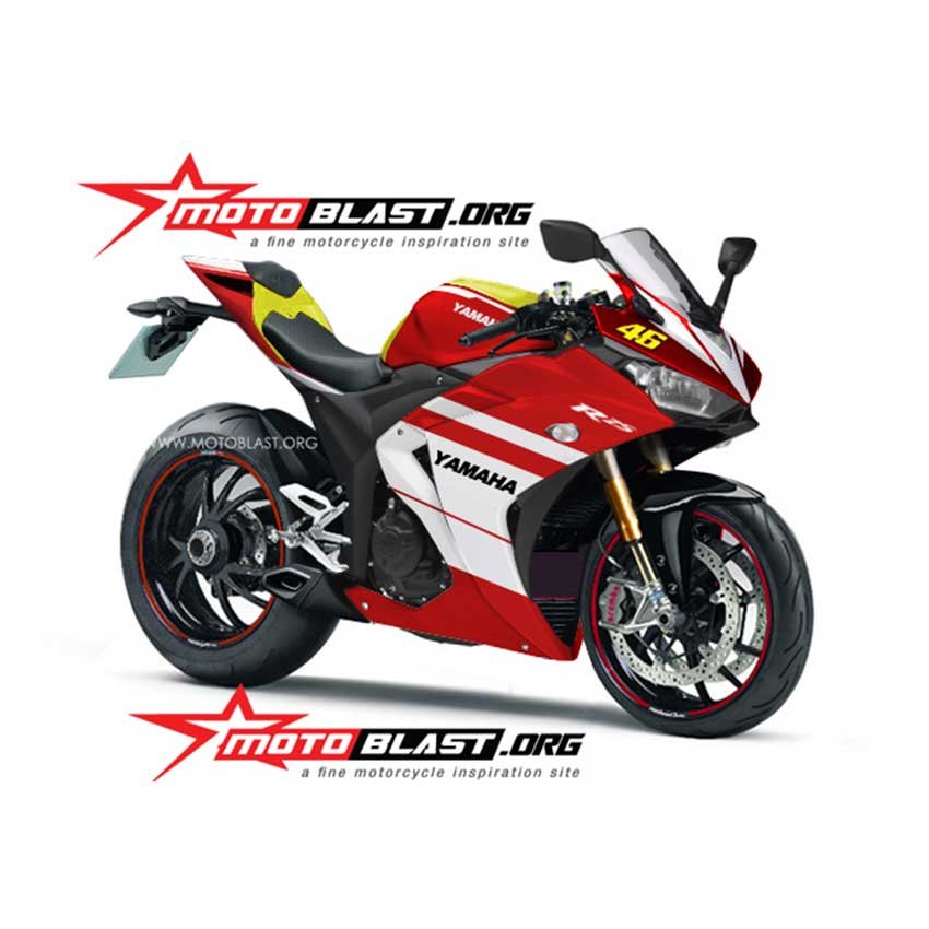 Decal Stiker Yamaha R25 Ala Ducati Monster - Gambar 2
