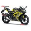 Decal Stiker Kawasaki Ninja 250 RR Mono Black Yellow Kanji Dragon