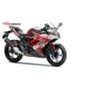 Decal Stiker Kawasaki Ninja 250 RR Mono White Kanji Dragon