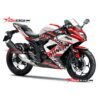 Decal Stiker Kawasaki Ninja 250 RR Mono White Red Thunder
