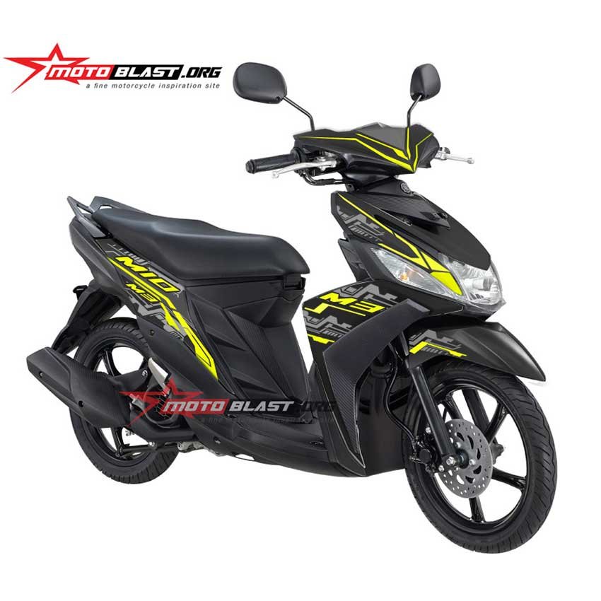 Decal Stiker Yamaha Mio M3 Black Yellow HiTech