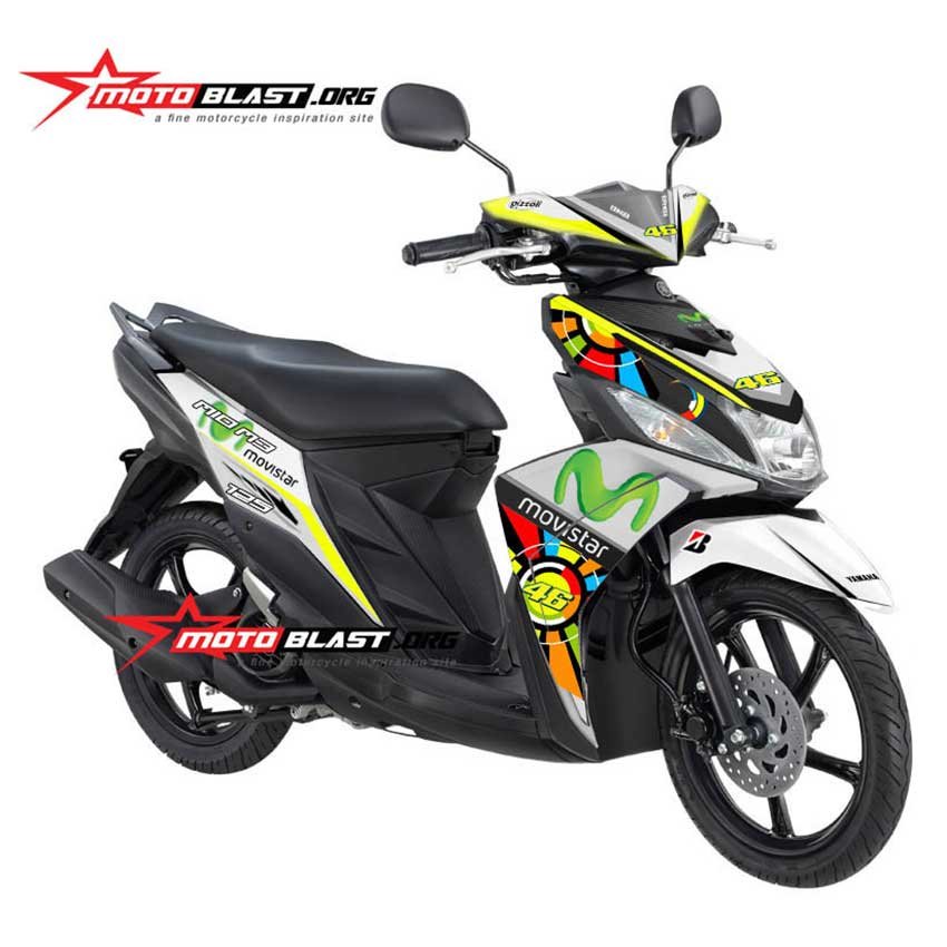Decal Stiker Yamaha Mio M3 White SunMoon VR46