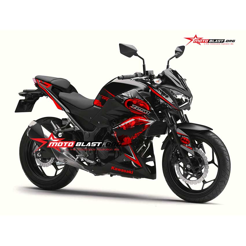 Decal Stiker Kawasaki Z250 BATMAN Motoblast.id