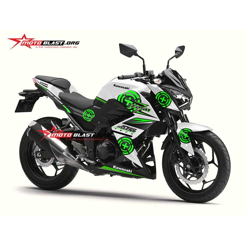 Decal Stiker Kawasaki Z250 White SpeedMaster