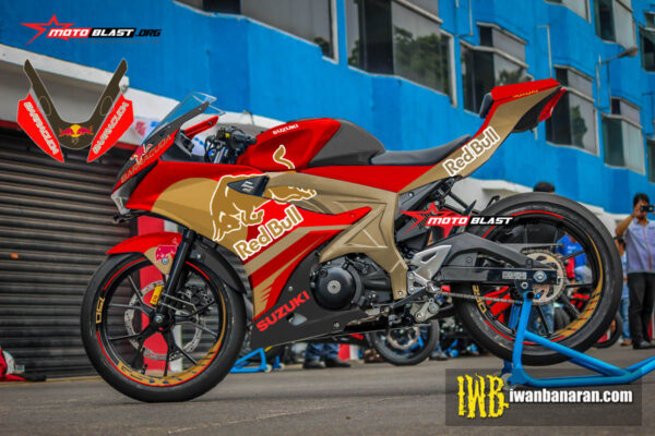 Paling Keren Modifikasi  Stiker Red  Bull  Mio Sporty 