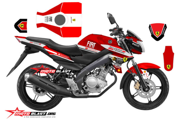 Decal Stiker Yamaha New Vixion Red Ferarri Motoblast Id