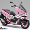 Decal Stiker Honda PCX 150 WHITE SHADOW PINK + STIKER VELG