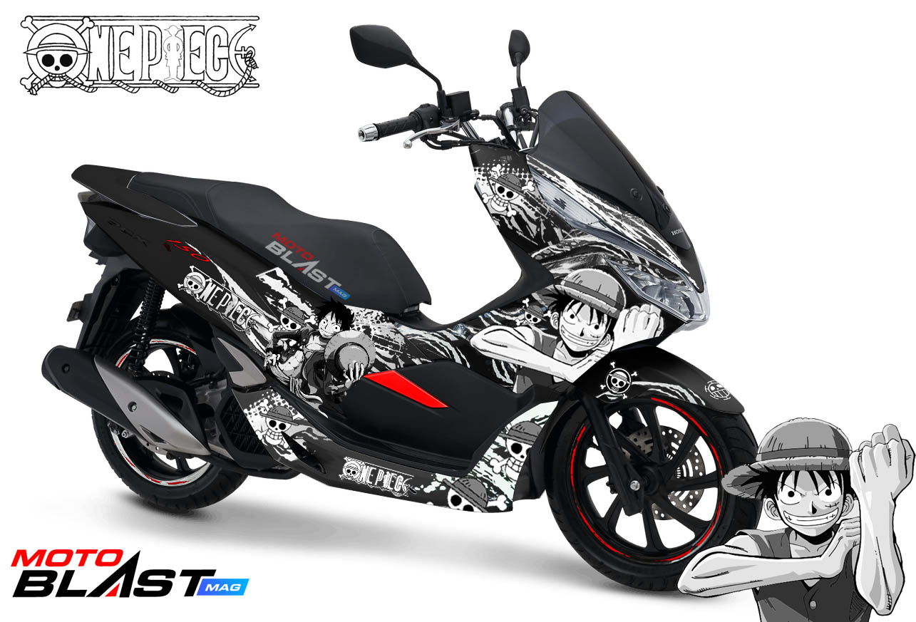 Decal Stiker  PCX  150 One Piece Kabuki style Motoblast iD