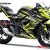 Decal Stiker fullbody Kawasaki Ninja 250 RR Mono BLACK GREENLIME SLASH