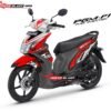 Decal Stiker Beat FI Red WHITE HITECH