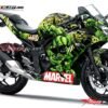 Decal Stiker Kawasaki Ninja 250 RR Mono - Incredible hulk