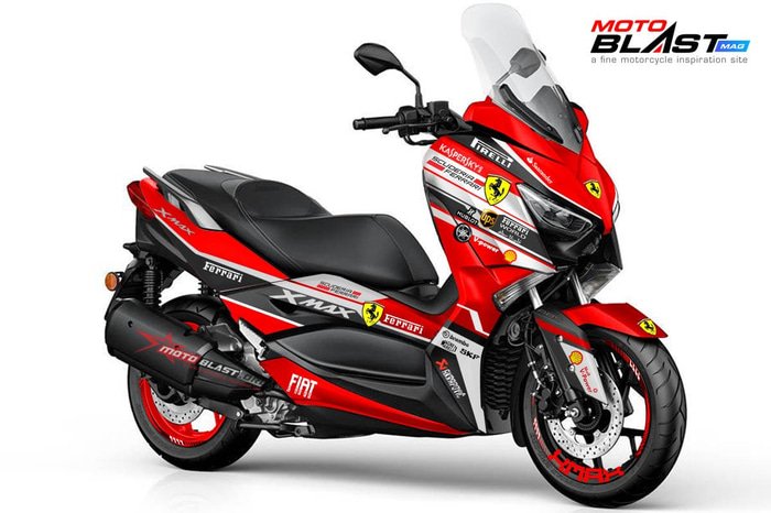 Decal Sticker YAMAHA XMAX 250 LIVERY FERRARI FULL BODY