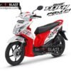 Decal Stiker Beat Fi CLICK WHITE RED