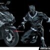 Decal Stiker Yamaha AEROX 155 VVA BLACK PANTHER
