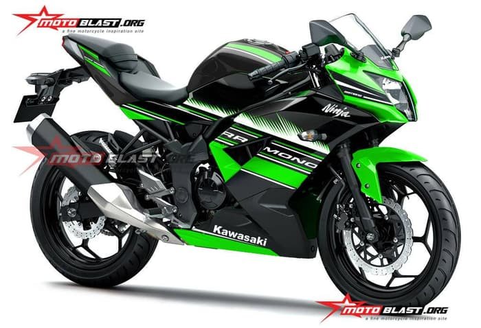 Decal Stiker Kawasaki Ninja 250 RR Mono Green WSBK