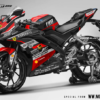 Decal Stiker Yamaha R15 V3 Ferrari Black Red