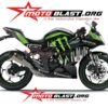 Decal Stiker Kawasaki Ninja 250 RR Mono Black Monster Energy