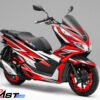 Decal stiker PCX 150 Black Red Shadow + Stiker Velg