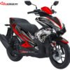 Decal Stiker Yamaha AEROX 155 VVA BLACK WOLF RED