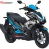 Decal Stiker Yamaha AEROX 155 VVA BLACK WOLF BLUE