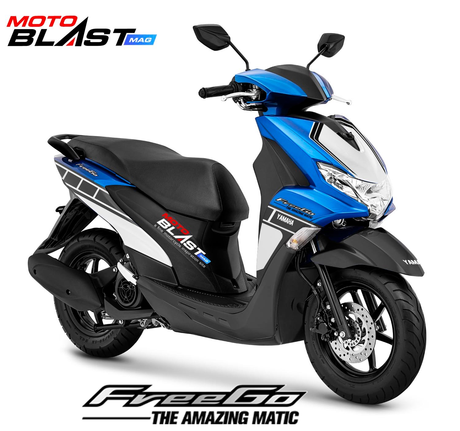 Decal Stiker Yamaha FreeGO Anniversary Blue