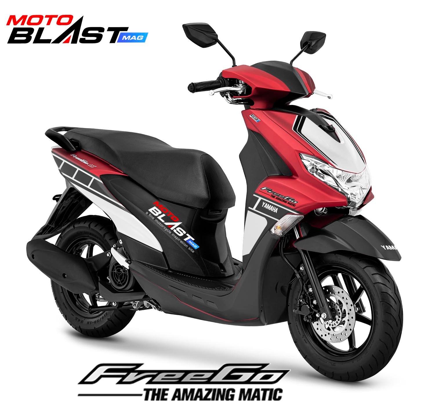Decal Stiker Yamaha FreeGO Anniversary Red